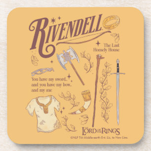 RIVENDELL™ Aquarell-Collage-Grafik Getränkeuntersetzer