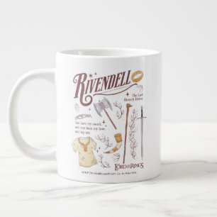 RIVENDELL™ Aquarell-Collage-Grafik Jumbo-Tasse