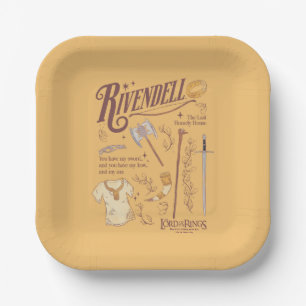RIVENDELL™ Aquarell-Collage-Grafik Pappteller