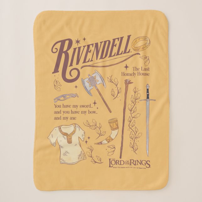 RIVENDELL™ Aquarell-Collage-Grafik Sherpadecke (Vorderseite)