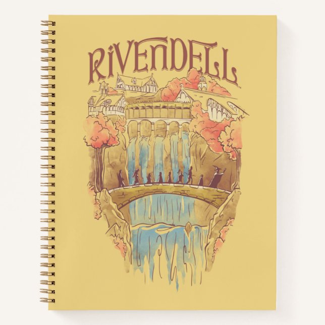 RIVENDELL™ Fellowship Wasserfarben-Illustration Notizbuch (Vorderseite)