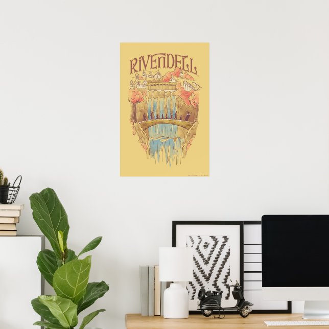 RIVENDELL™-Fellowship-Wasserfarbillustration Poster (Heimbüro)