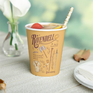 RIVENDELL™ Wasserfarben-Collage-Grafik Pappbecher