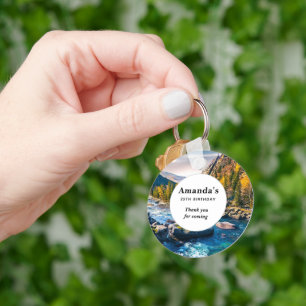 River and Mountains Foto Party Vielen Dank Schlüsselanhänger