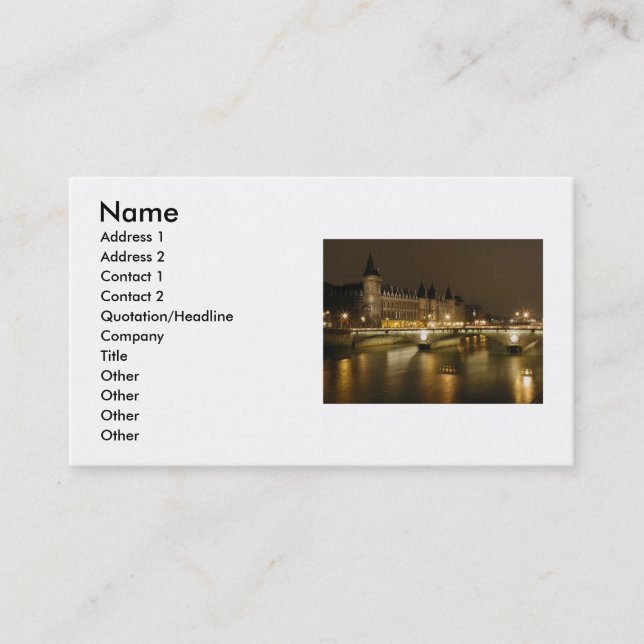 River Business Card Visitenkarte (Vorderseite)