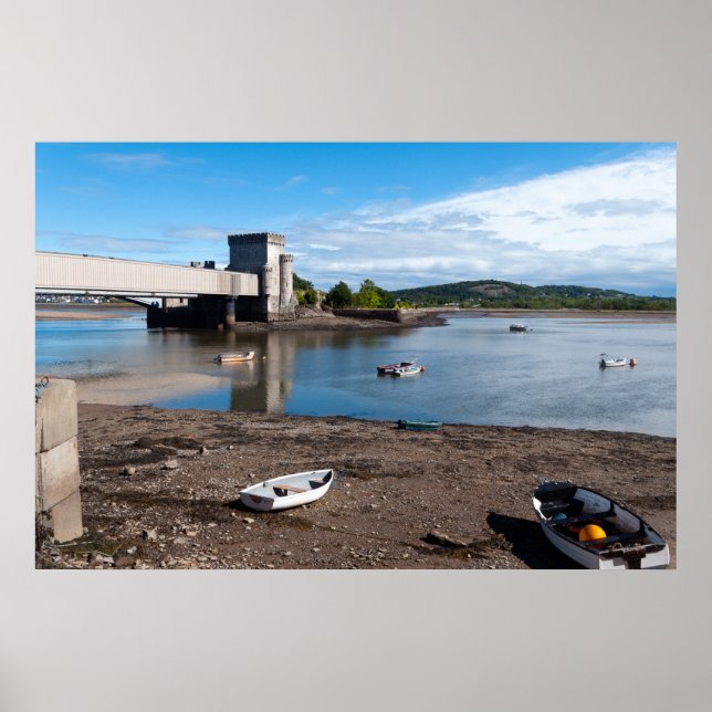 River Conwy Rail Bridge und Tower Poster (Vorne)