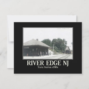 River Edge NJ Bahnhof 1910er Jahre Vintage-Inspiri Postkarte