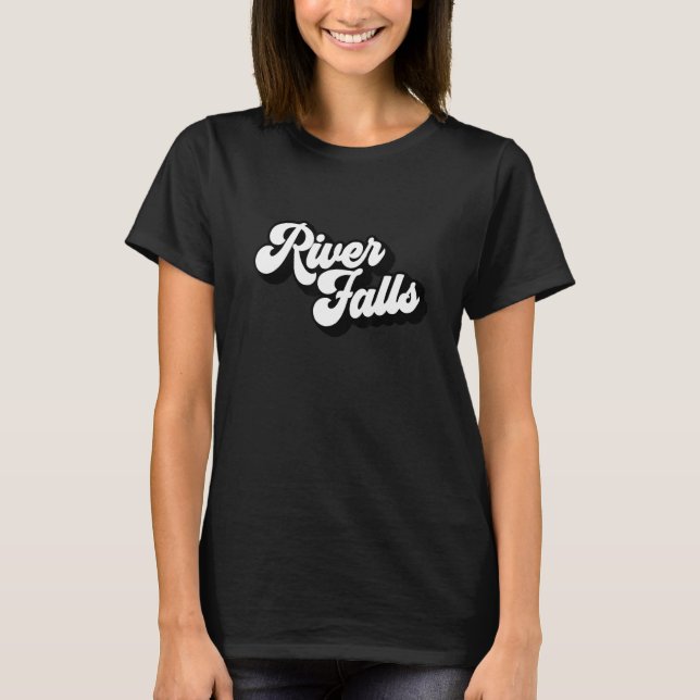 River Falls Vintage Retro Font T-Shirt (Vorderseite)