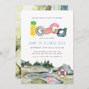 River Floating Tubing Party   Wasserfarbenflöten