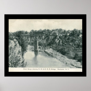 River Gorge Bridge, Rochester NY Vintag Poster