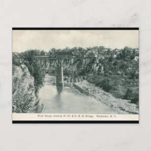 River Gorge Bridge, Rochester NY Vintage Postkarte