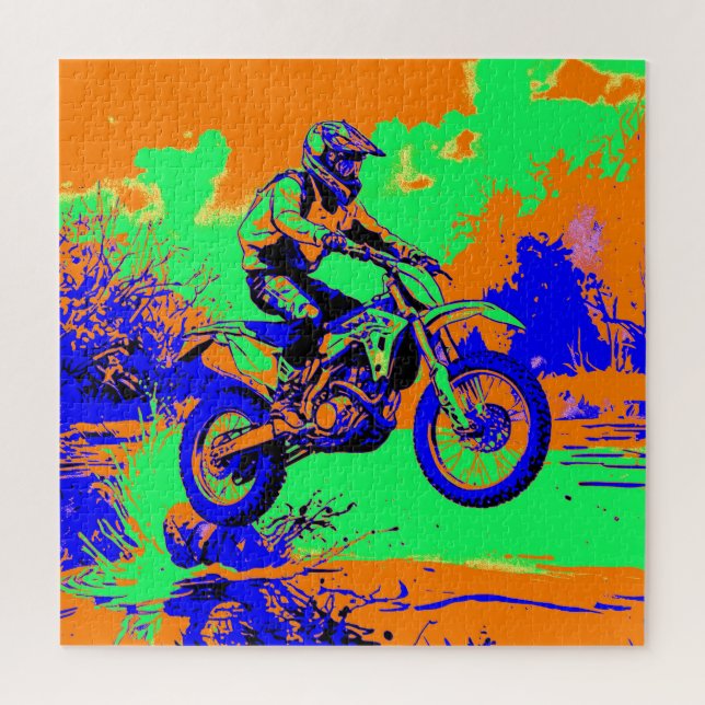 River Hopping - Motocross Rider Puzzle (Vertikal)