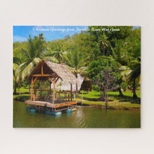 River Hut Guam.Christmas Grüße Puzzle
