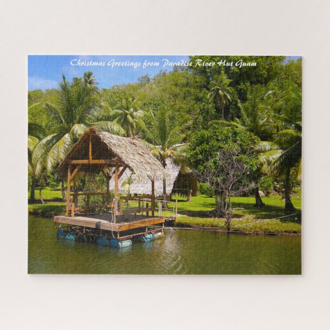 River Hut Guam.Christmas Grüße Puzzle (Horizontal)
