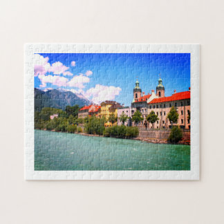 River Inn in Innsbruck Österreich Puzzle