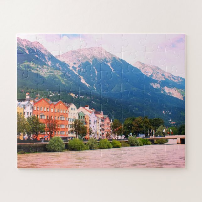 River Inn in Innsbruck Österreich Puzzle (Horizontal)