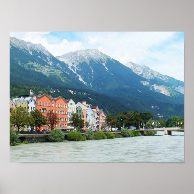 River Inn in Innsbruck Poster (Vorne)