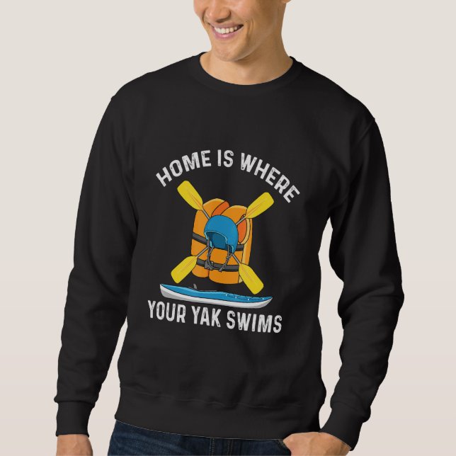 River Kayaking Design für einen Kajakfahrer Sweatshirt (Vorderseite)