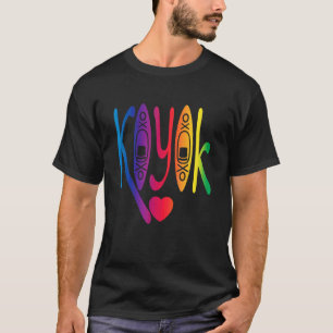 River Kayaking Herz für Lake Kayak Trip Bootfahren T-Shirt