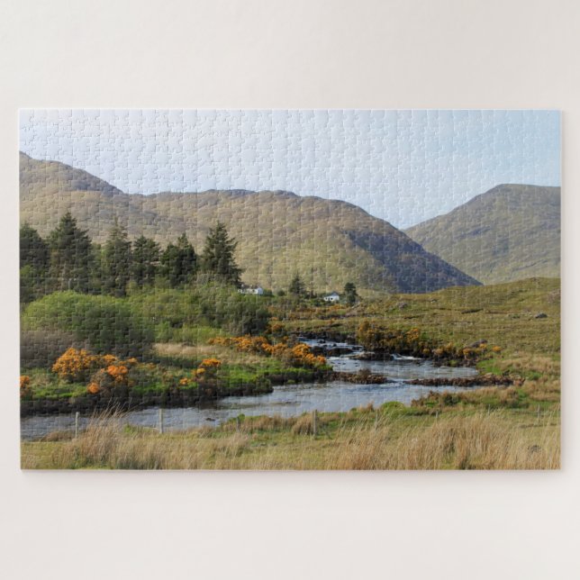 River Landscape, Grafschaft Mayo, Irland. Puzzle (Horizontal)