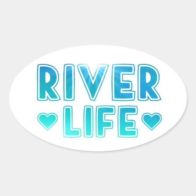 River Life Oval Sticker (Vorderseite)