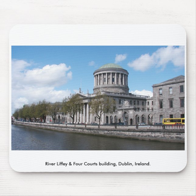 River Liffey & Four Courts, Dublin Irland. Mousepad (Vorne)