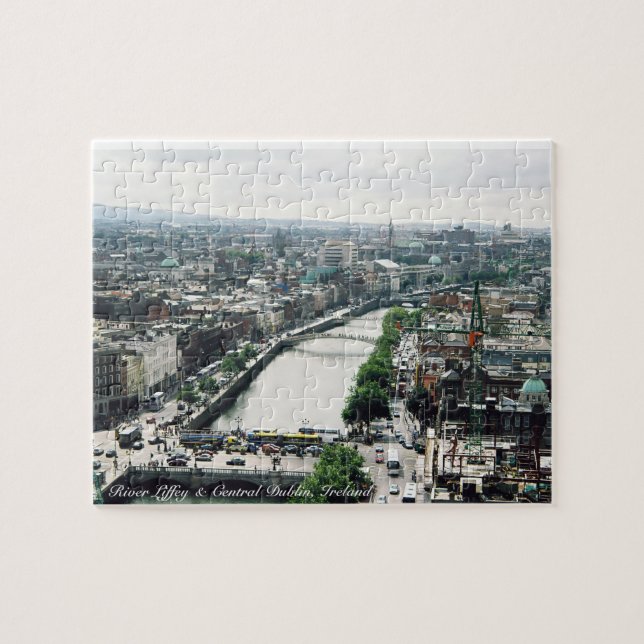 River Liffey puzzle, Dublin City Ireland panorama Puzzle (Horizontal)