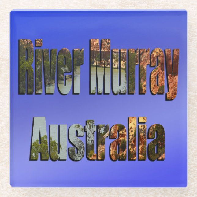 River Murray Australia Bildlogo, Glasuntersetzer (Vorderseite)