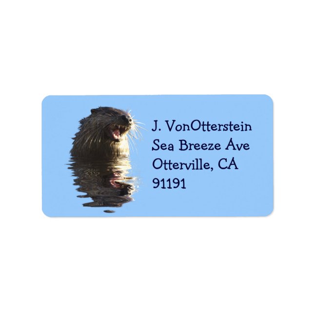 River Otter Address Labels Adressaufkleber (Vorne)
