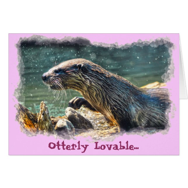River Otter Animal-Lover's Wildlife Foto (Vorderseite (Horizontal))