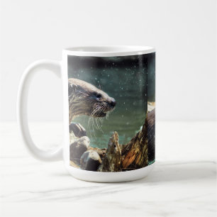 River Otter Animal-Lover's Wildlife Foto Kaffeetasse