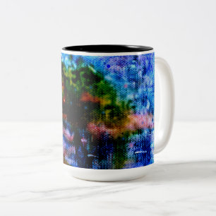 River Reflections, Acrylmalerei Zweifarbige Tasse