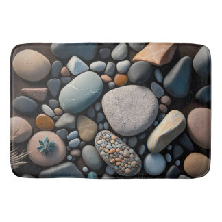 River Rocks 3D Graphic Badematte