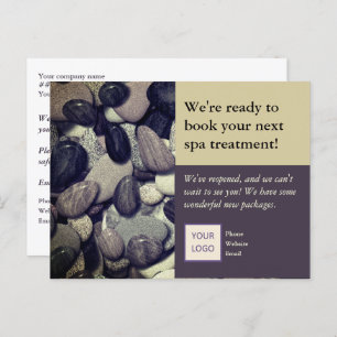 River Rocks Image in Mauve und Tan Wellness-Center Postkarte