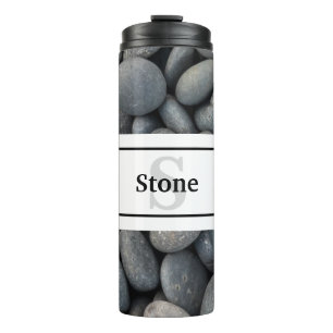 River Rocks mit Name und Monogram Thermosbecher