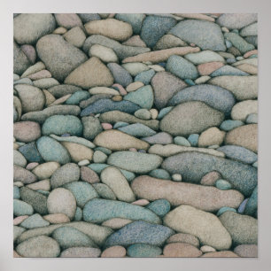 River Rocks Print Poster