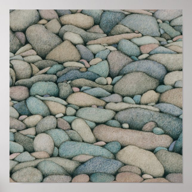 River Rocks Print Poster (Vorne)