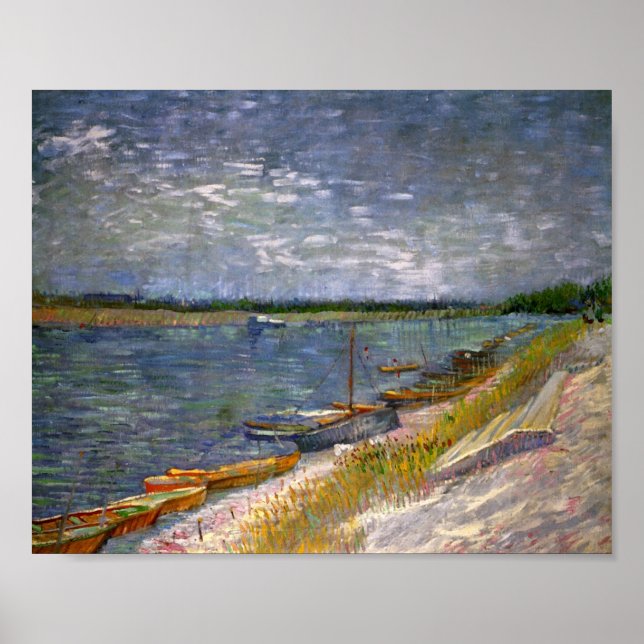 River & Rowing Boats Van Gogh Fine Art & Art Poster (Vorne)
