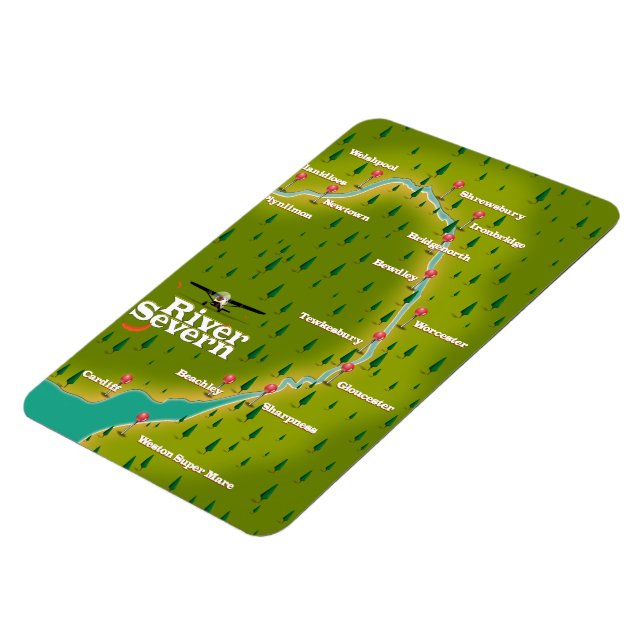 River Severn Wales England Reiseplan Magnet (Linke Seite)
