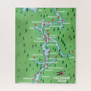 River Shannon Irland Karte Puzzle