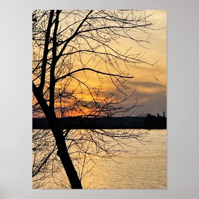 River Sunset Poster (Vorne)