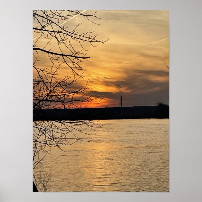 River Sunset Poster (Vorne)
