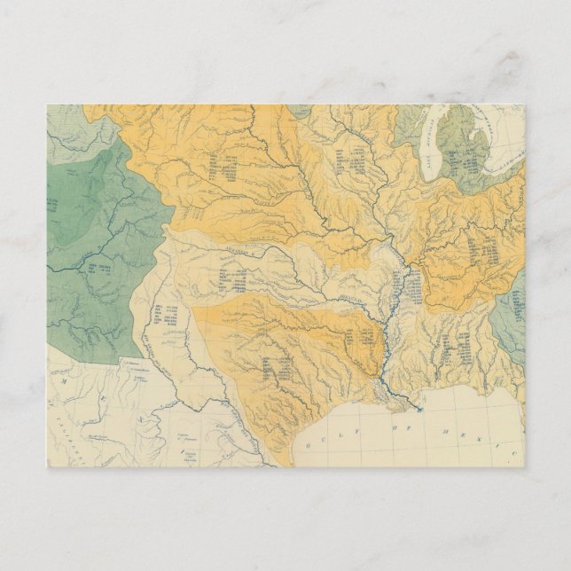 River Systems in den USA Postkarte (Vorderseite)
