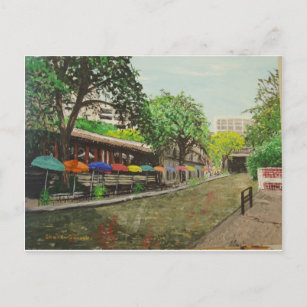River Walk San Antonio, TX Painting Postkarte