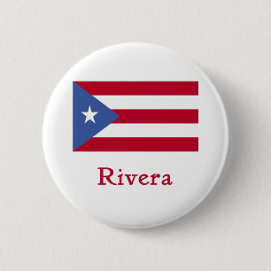 Rivera-Puertorikaner-Flagge Button