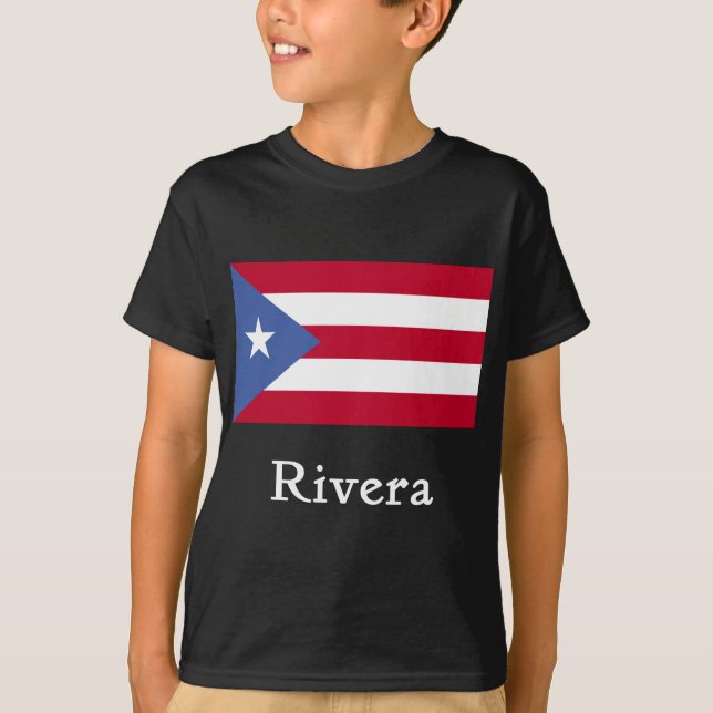 Rivera-Puertorikaner-Flagge T-Shirt (Vorderseite)