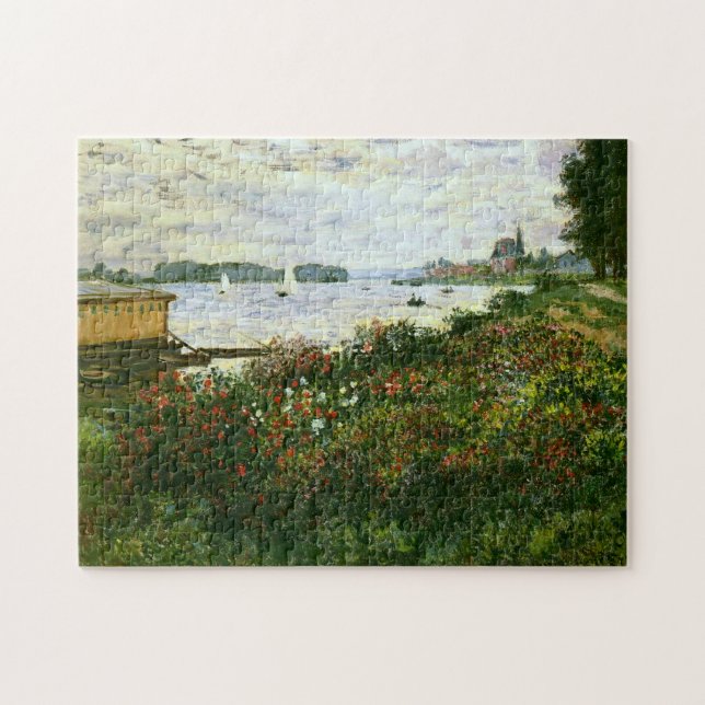 Riverbank in Argenteuil Monet Fine Art Puzzle (Horizontal)