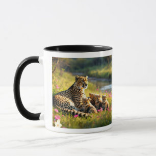 "Riverbank Serenity with Cheetahs" Tasse
