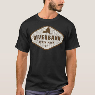 Riverbank Staat Park New York Tree Log Texture Woo T-Shirt