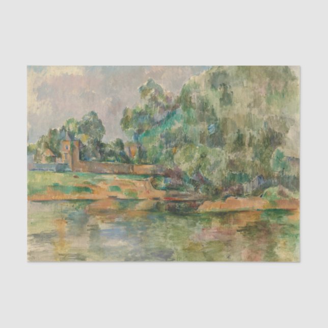 Riverbank von Cezanne Tissue Paper Seidenpapier (Vorderseite)